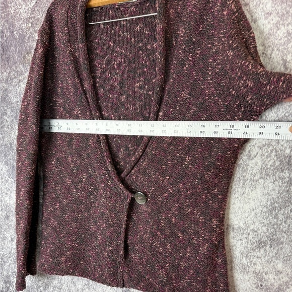 J. Jill Purple Marled Crossover Sweater Women's Medium - Picture 8 of 9